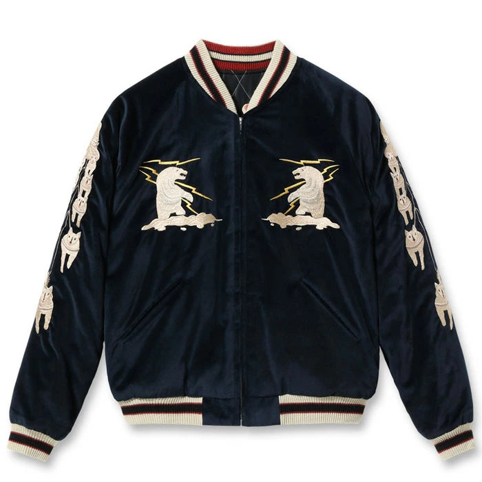 テーラー東洋 スカジャン TT15544-128 Late 1950s Style Velveteen Souvenir Jacket “MOUNTAIN GOAT” × “ALASKAN FLAG” メンズ アメカジ