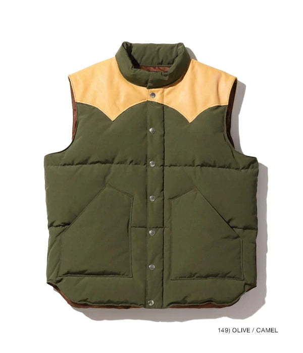 シュガーケーン SUGAR CANE ダウンベスト SC15222 LEATHER YOKE T/C DOWN VEST メンズ アメカジ