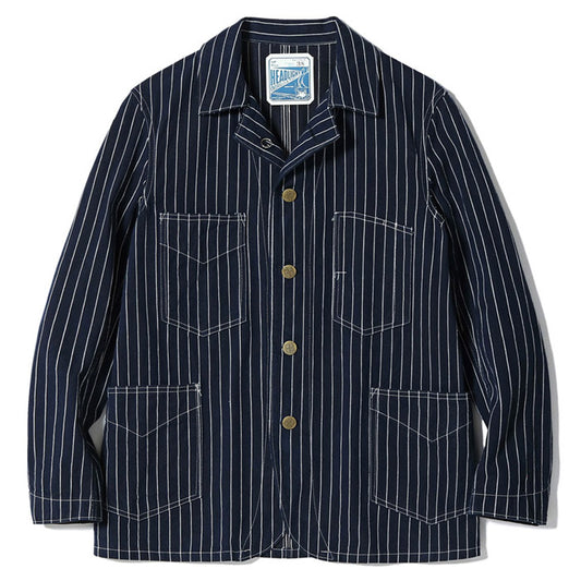 SUGAR CANE シュガーケーン HEADLIGHT ヘッドライト カバーオール ジャケット 8oz. SPECIAL WOVEN STRIPE DENIM WORK COAT HD15647