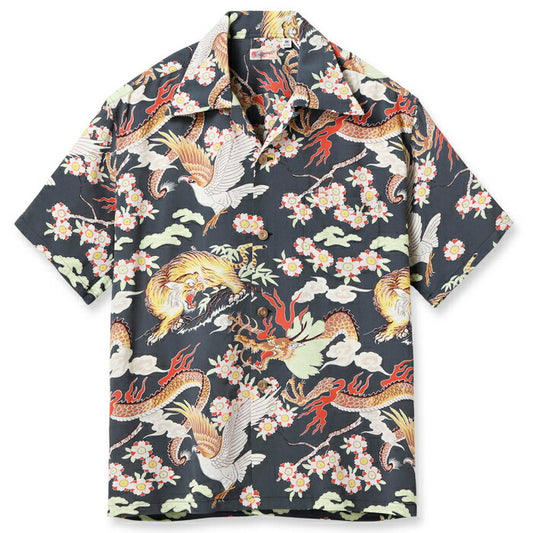 SUN SURF サンサーフ アロハシャツ SS39414 RAYON HAWAIIAN SHIRT “THE TRIANGULAR FIGHT”