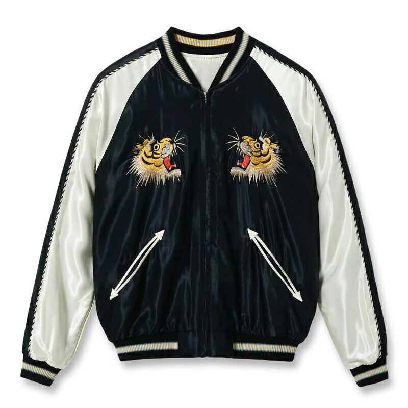 テーラー東洋 スカジャン TT15877-119 Mid 1950s Style Acetate Souvenir Jacket “ROARING TIGER” × “BLACK DRAGON”