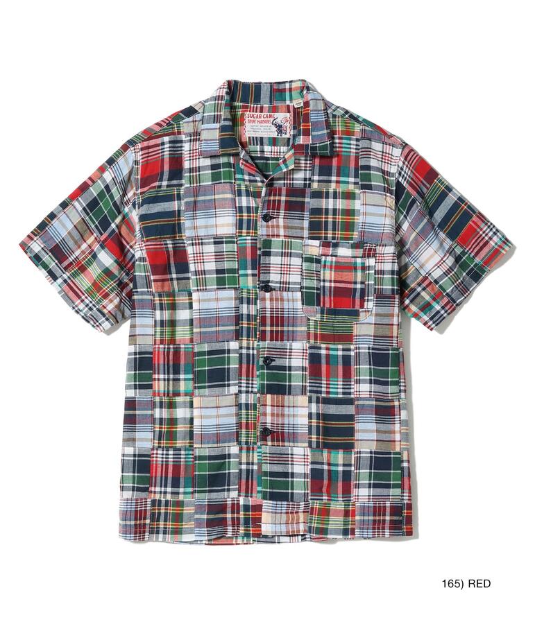 シュガーケーン SUGAR CANE シャツ SC39739 MADRAS CHECK PATCHWORK OPEN SHIRT