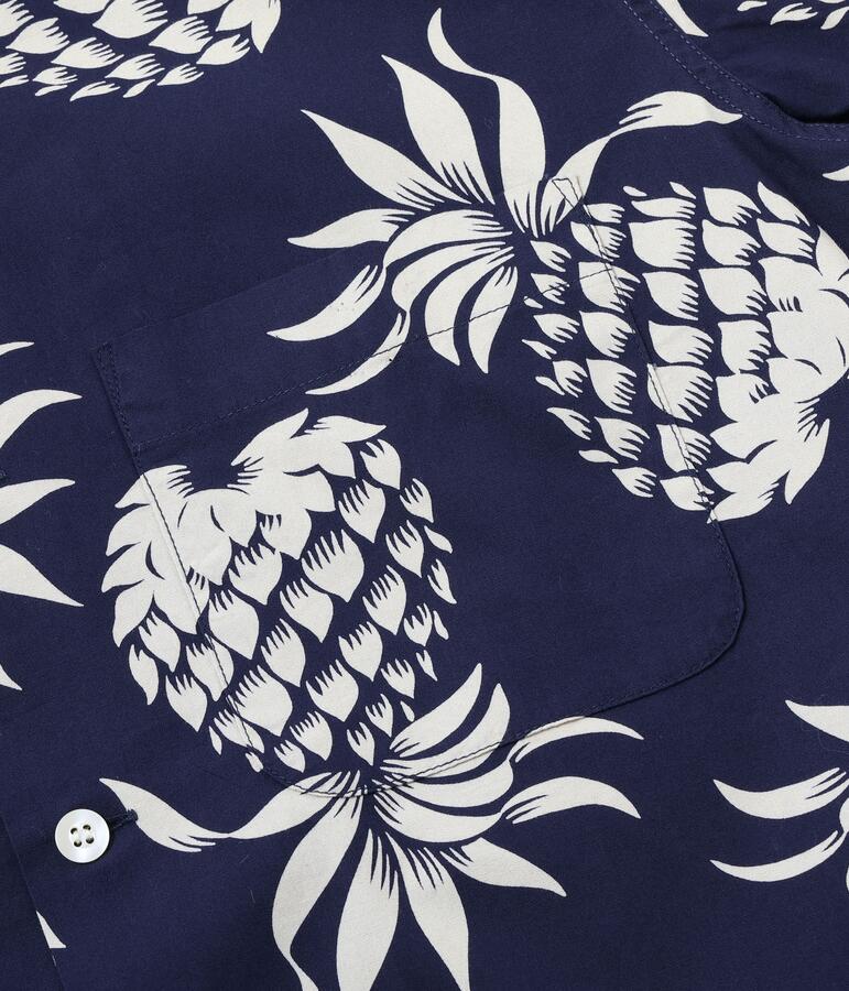 DUKE KAHANAMOKU デュークカハナモク アロハシャツ DK37811 COTTON HAWAIIAN SHIRT DUKE'S PINEAPPLE パイナップル柄