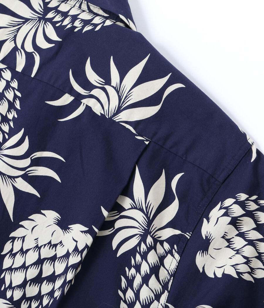 DUKE KAHANAMOKU デュークカハナモク アロハシャツ DK37811 COTTON HAWAIIAN SHIRT DUKE'S PINEAPPLE パイナップル柄