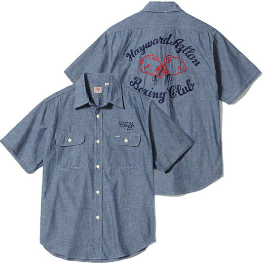 シュガーケーン SUGAR CANE シャツ SC39527 CHAMBRAY WORK SHIRT with CHAIN EMBROIDERED