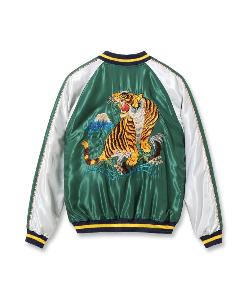 テーラー東洋 スカジャン TT15972-145 Early 1950s Style Acetate Souvenir Jacket ROARING TIGER EAGLE