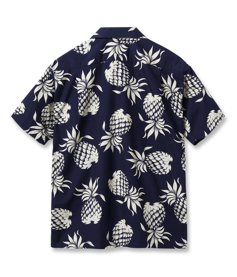 DUKE KAHANAMOKU デュークカハナモク アロハシャツ DK37811 COTTON HAWAIIAN SHIRT DUKE'S PINEAPPLE パイナップル柄