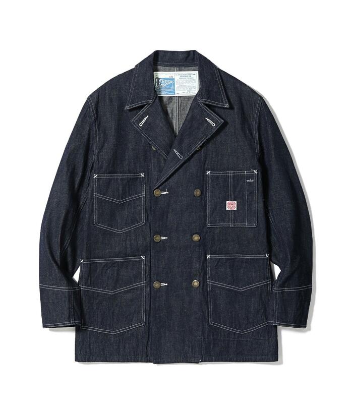 HEADLIGHT ヘッドライト HD15844 9.5oz. SPECIAL WEAVE DENIM DOUBLE BREASTED COAT デニム ダブルブレストコート メンズ
