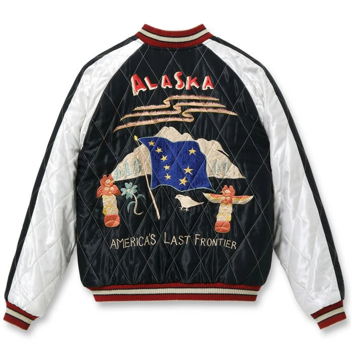 テーラー東洋 スカジャン TT15544-128 Late 1950s Style Velveteen Souvenir Jacket “MOUNTAIN GOAT” × “ALASKAN FLAG” メンズ アメカジ