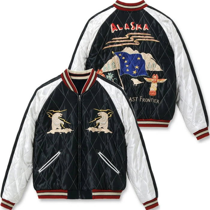 テーラー東洋 スカジャン TT15544-128 Late 1950s Style Velveteen Souvenir Jacket “MOUNTAIN GOAT” × “ALASKAN FLAG” メンズ アメカジ