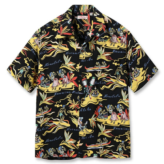 SUN SURF サンサーフ アロハシャツ SS39411 RAYON HAWAIIAN SHIRT “HAWAIIAN HULA”