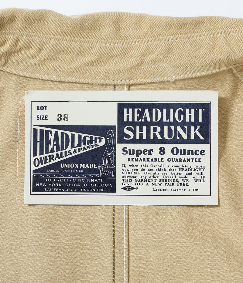 HEADLIGHT ヘッドライト HD15908 10oz. RANDOM HBT WORK COAT ワークコート メンズ