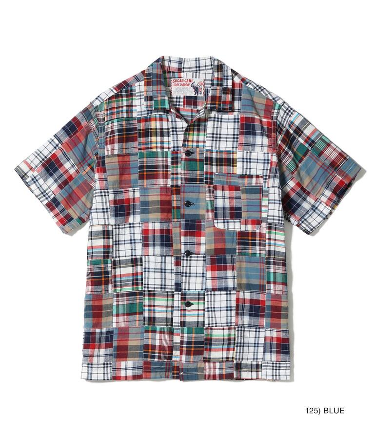 シュガーケーン SUGAR CANE シャツ SC39739 MADRAS CHECK PATCHWORK OPEN SHIRT