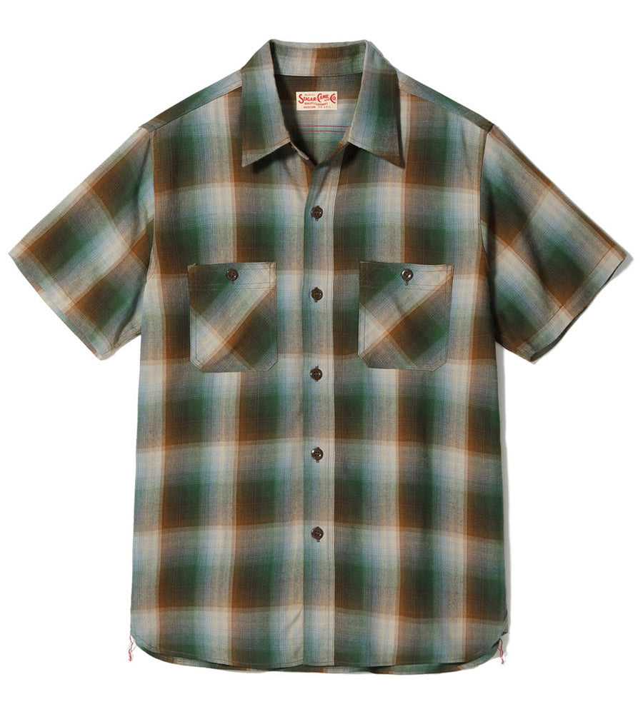 シュガーケーン SUGAR CANE シャツ SC39726 RAYON TWILL CHECK WORK SHIRT