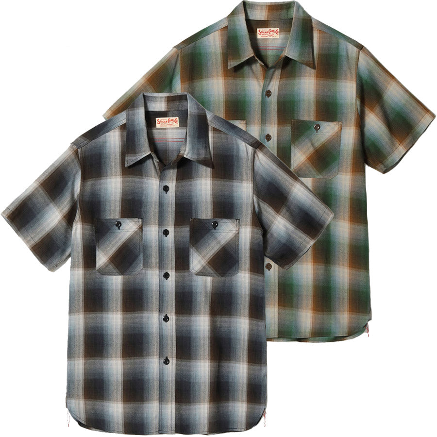 シュガーケーン SUGAR CANE シャツ SC39726 RAYON TWILL CHECK WORK SHIRT