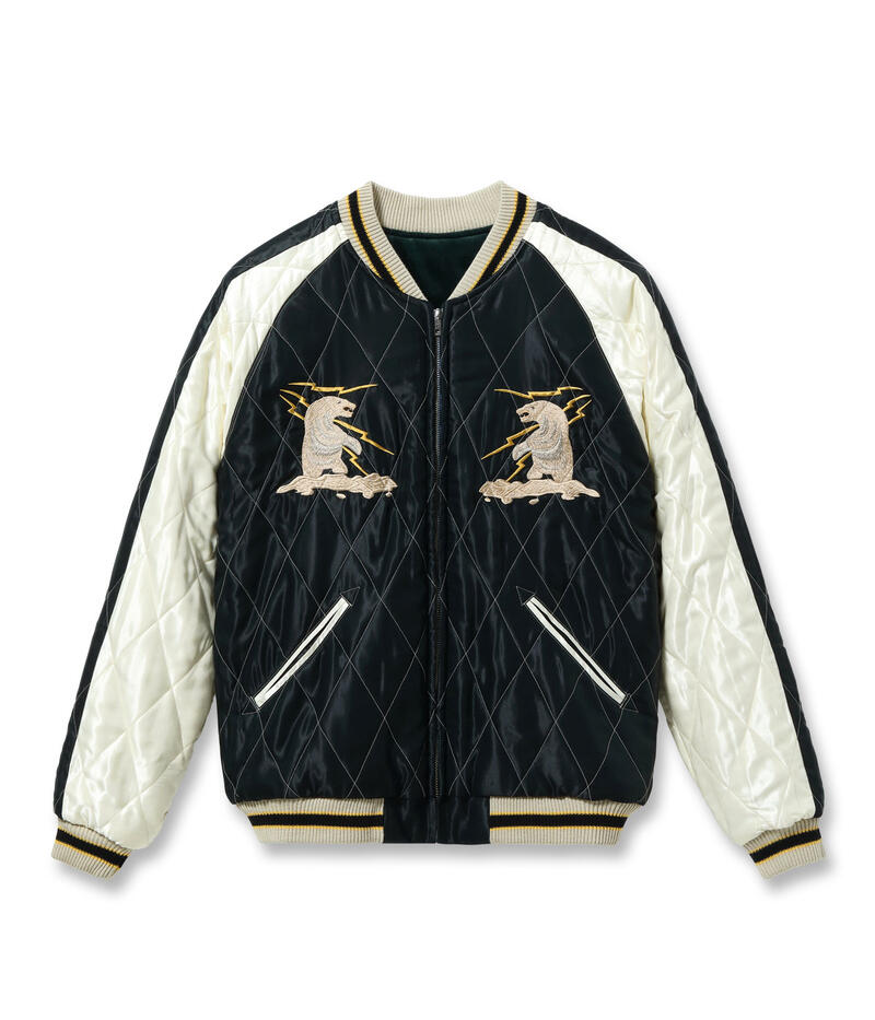 テーラー東洋 TAILOR TOYO スカジャン TT15974-145 Late 1950s Style Velveteen Souvenir Jacket POLAR BEAR × ALASKA MAP 別珍 メンズ アメカジ 北極熊 アラスカマップ