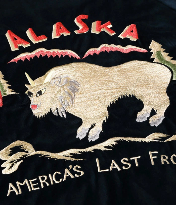 テーラー東洋 スカジャン TT15544-128 Late 1950s Style Velveteen Souvenir Jacket “MOUNTAIN GOAT” × “ALASKAN FLAG” メンズ アメカジ