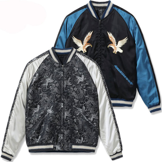 テーラー東洋 スカジャン TT15717-119 Early 1950s Style Rayon Brocade × Acetate Souvenir Jacket TOYO ENTERPRISE 60th Anniversary Special Edition TIGER & DRAGON (BROCADE) × EAGLE