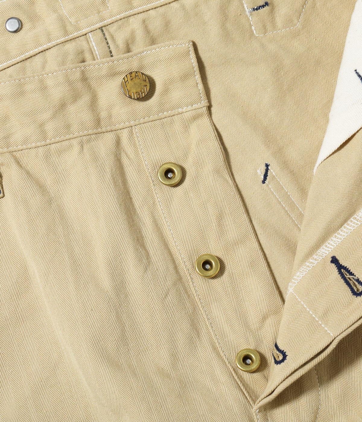 HEADLIGHT ヘッドライト HD42656 10oz. RANDOM HBT WORK DUNGAREES ワークパンツ