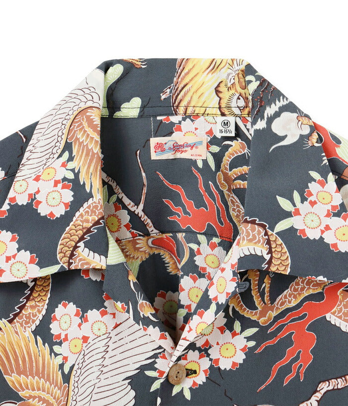 SUN SURF サンサーフ アロハシャツ SS39414 RAYON HAWAIIAN SHIRT “THE TRIANGULAR FIGHT”