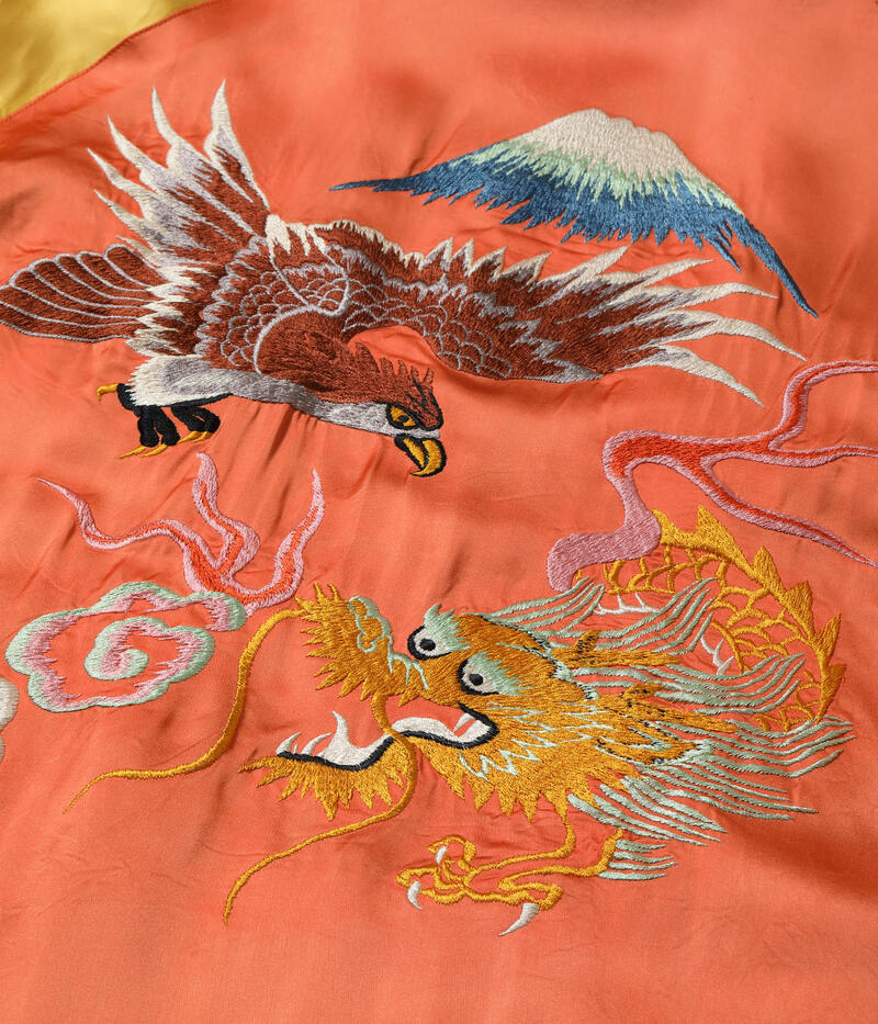 テーラー東洋 スカジャン TT15911-159 Late 1940s Style Acetate Souvenir Jacket KOSHO & CO Special Edition EAGLE & DRAGON × JAPAN MAP 港商 TAILOR TOYO
