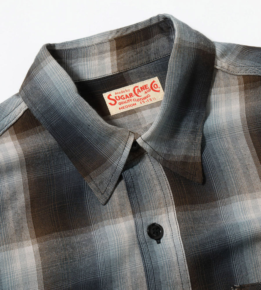 シュガーケーン SUGAR CANE シャツ SC39726 RAYON TWILL CHECK WORK SHIRT