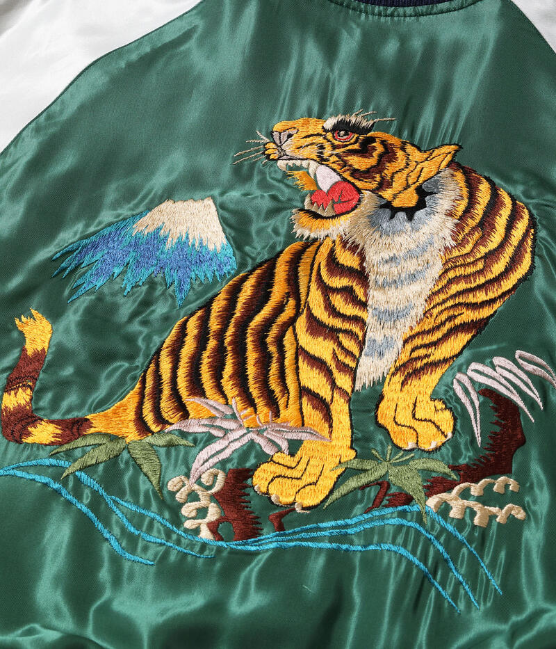 テーラー東洋 スカジャン TT15972-145 Early 1950s Style Acetate Souvenir Jacket ROARING TIGER EAGLE