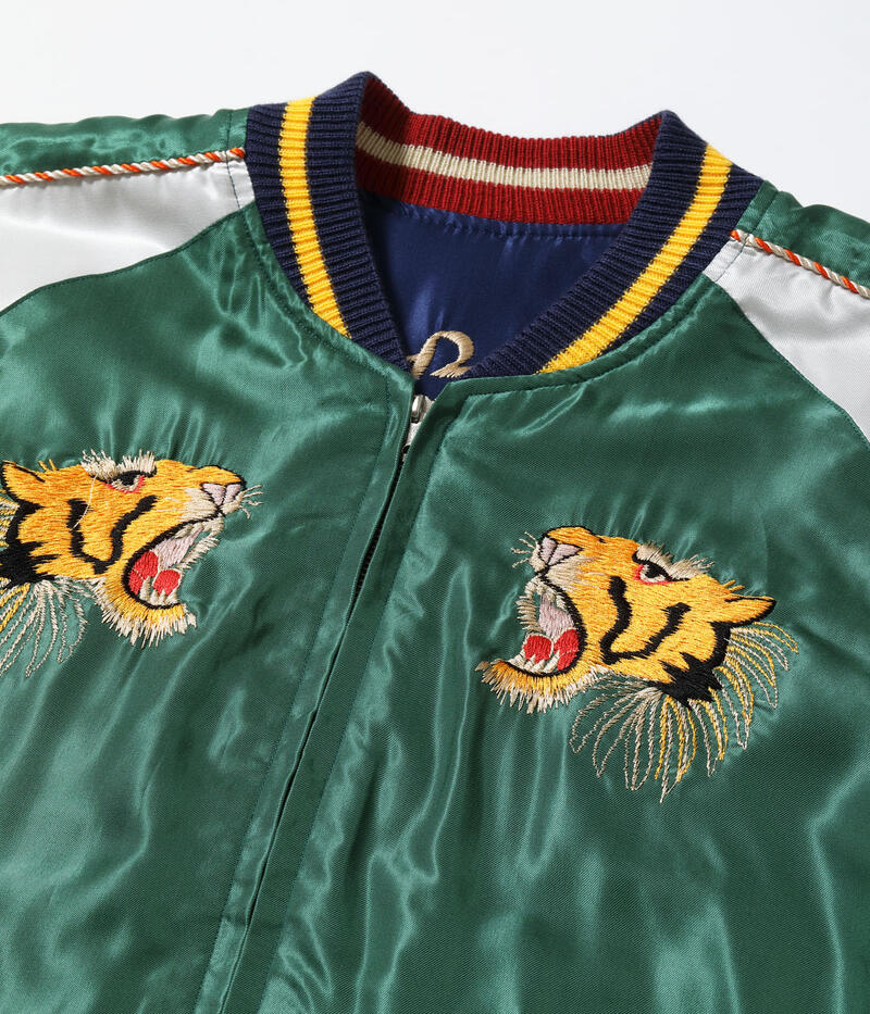 テーラー東洋 スカジャン TT15972-145 Early 1950s Style Acetate Souvenir Jacket ROARING TIGER EAGLE