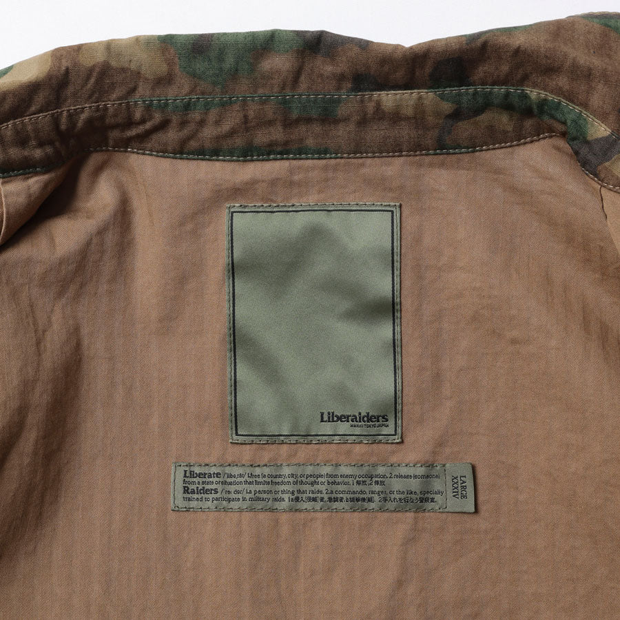 Liberaiders リベレイダース ジャケット HANDWRITING CAMO COACH JACKET 730142603 迷彩 コーチジャケット