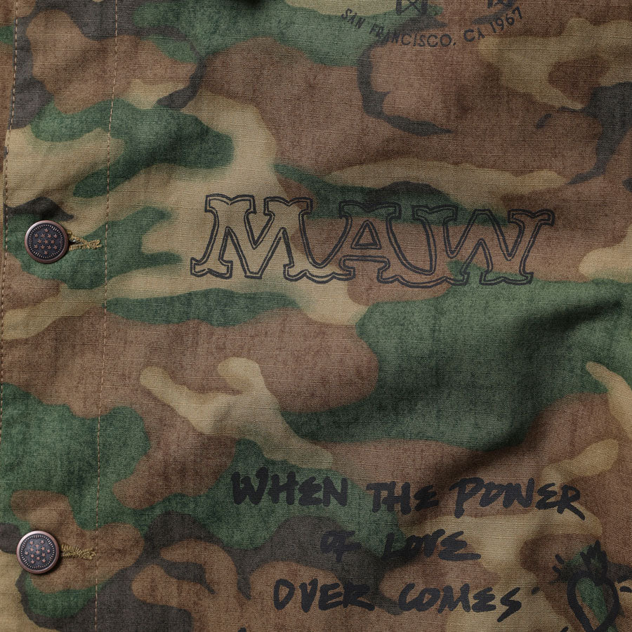 Liberaiders リベレイダース ジャケット HANDWRITING CAMO COACH JACKET 730142603 迷彩 コーチジャケット