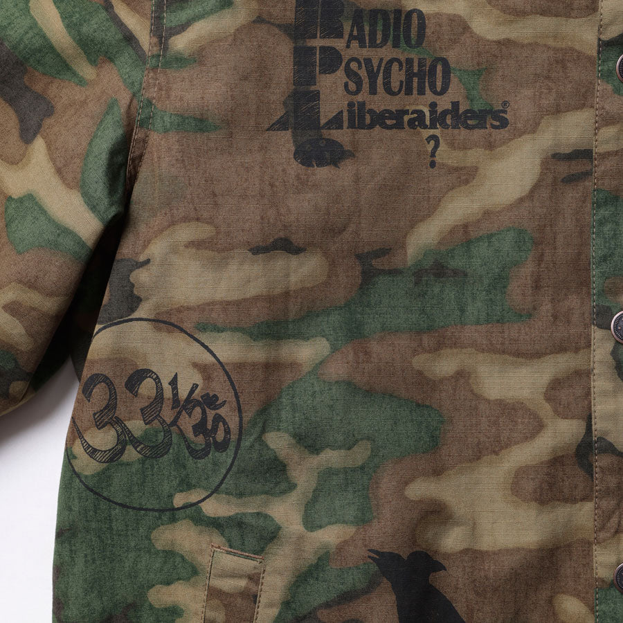 Liberaiders リベレイダース ジャケット HANDWRITING CAMO COACH JACKET 730142603 迷彩 コーチジャケット