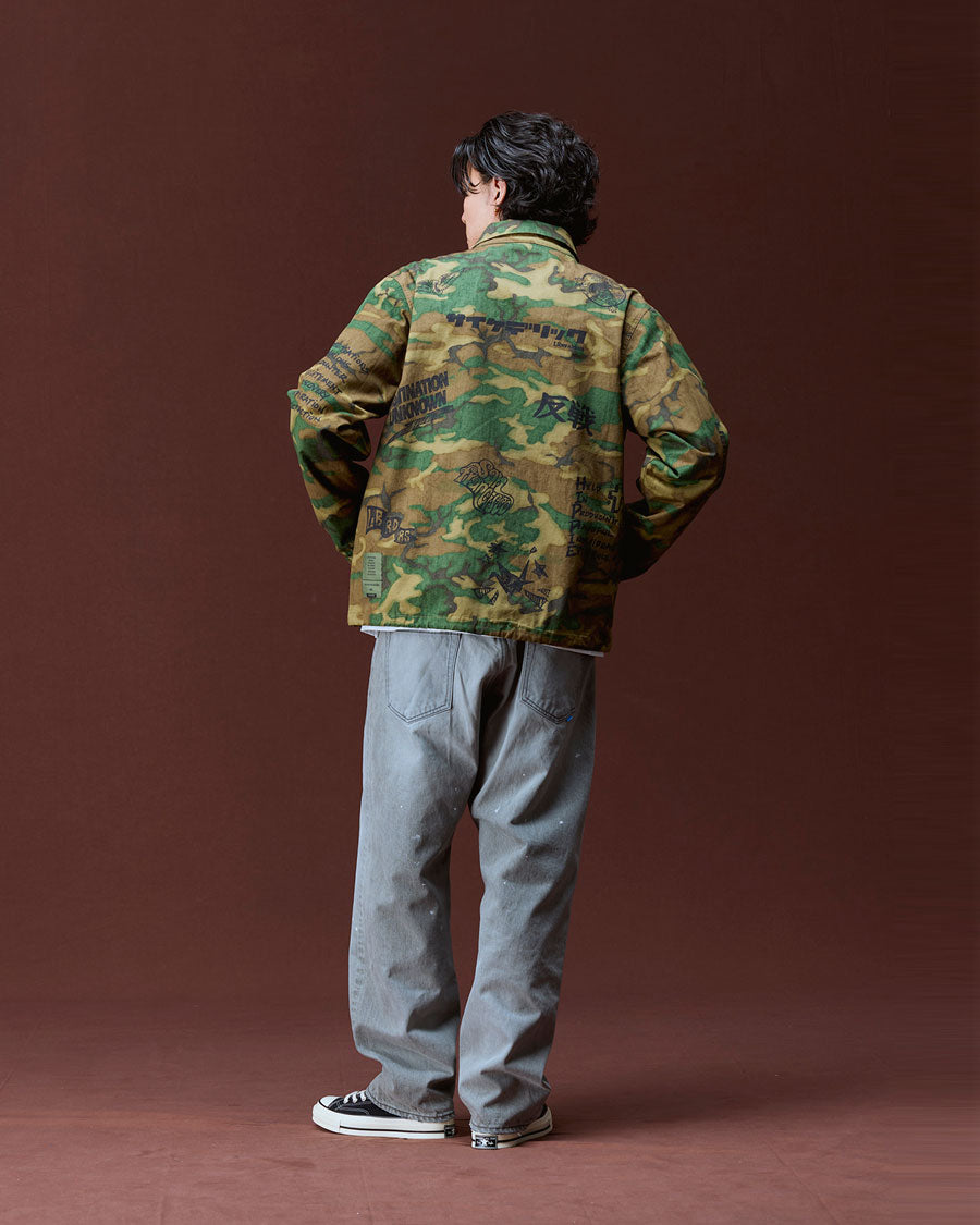 Liberaiders リベレイダース ジャケット HANDWRITING CAMO COACH JACKET 730142603 迷彩 コーチジャケット