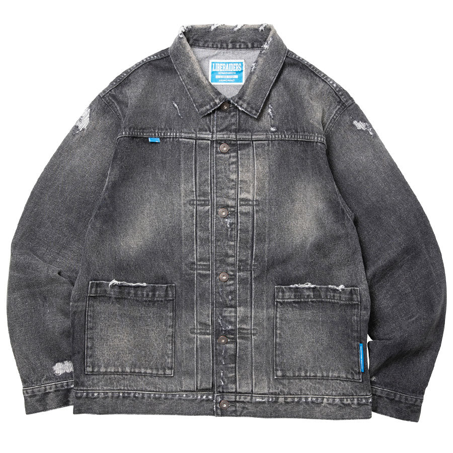 Liberaiders リベレイダース デニムジャケット DAMAGED DENIM TRUCKER JACKET 730152603