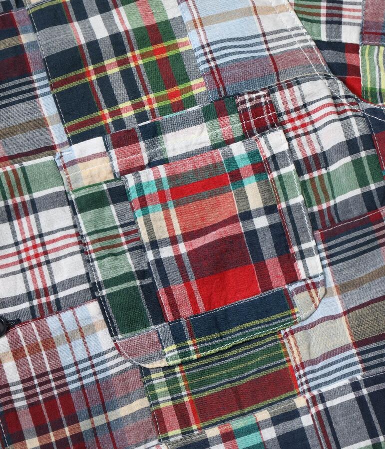 シュガーケーン SUGAR CANE シャツ SC39739 MADRAS CHECK PATCHWORK OPEN SHIRT