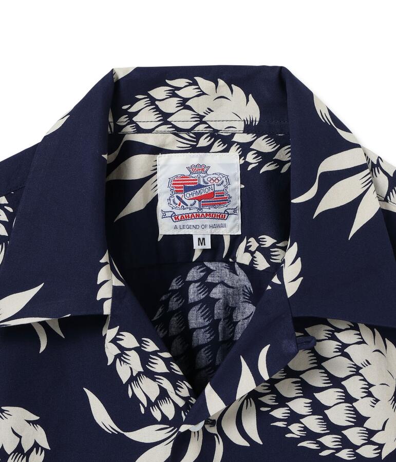 DUKE KAHANAMOKU デュークカハナモク アロハシャツ DK37811 COTTON HAWAIIAN SHIRT DUKE'S PINEAPPLE パイナップル柄
