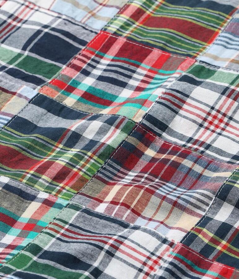 シュガーケーン SUGAR CANE シャツ SC39739 MADRAS CHECK PATCHWORK OPEN SHIRT