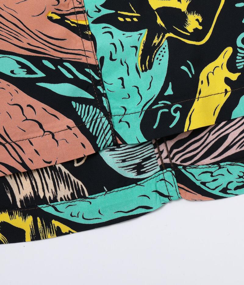 SUN SURF サンサーフ アロハシャツ SS39673 SUN SURF SPECIAL EDITION GAUGUIN WOODCUT MYSTIC (SHORT SLEEVE) スペシャルエディション メンズ ブラック