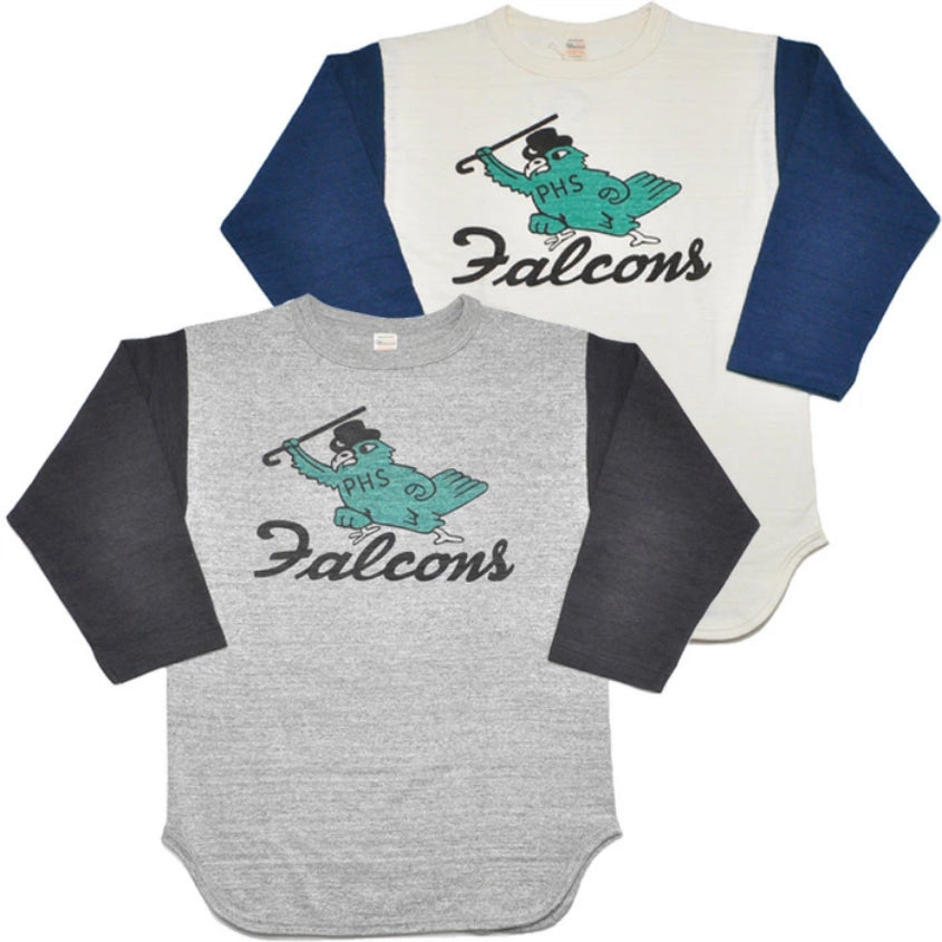 WAREHOUSE ウエアハウス Tシャツ Lot 4800 7分袖ベースボールT B.B.T. FALCONS