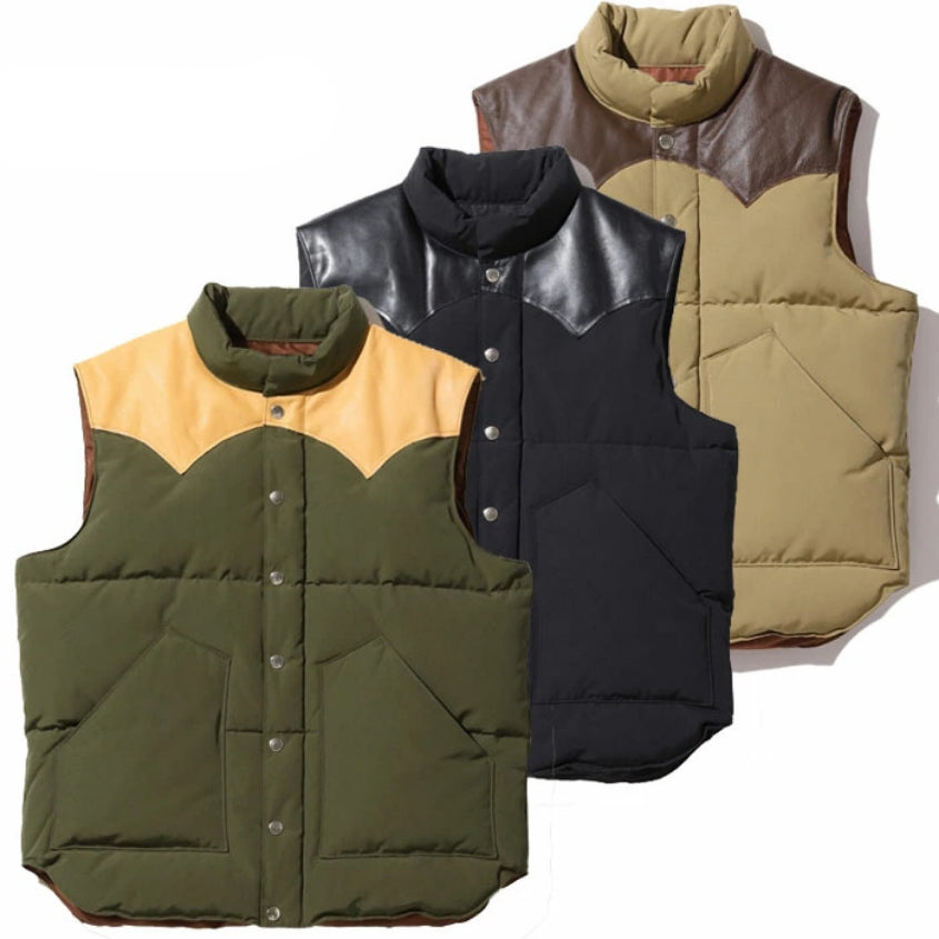 シュガーケーン SUGAR CANE ダウンベスト SC15222 LEATHER YOKE T/C DOWN VEST メンズ アメカジ