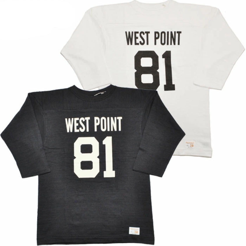 WAREHOUSE ウエアハウス Tシャツ Lot 4063 7分袖フットボールT WEST POINT