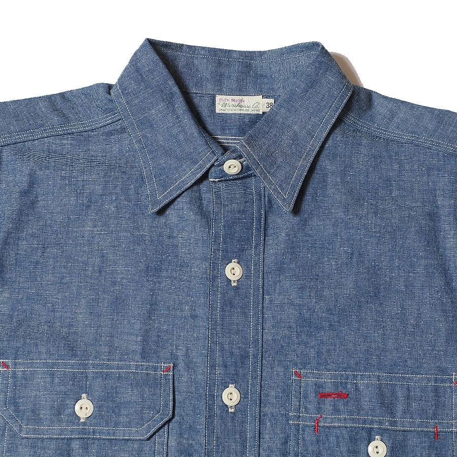 ウエアハウス WAREHOUSE シャンブレーシャツ Lot 3061 CHAMBRAY WORK SHIRTS FULL OPEN メンズ 長袖