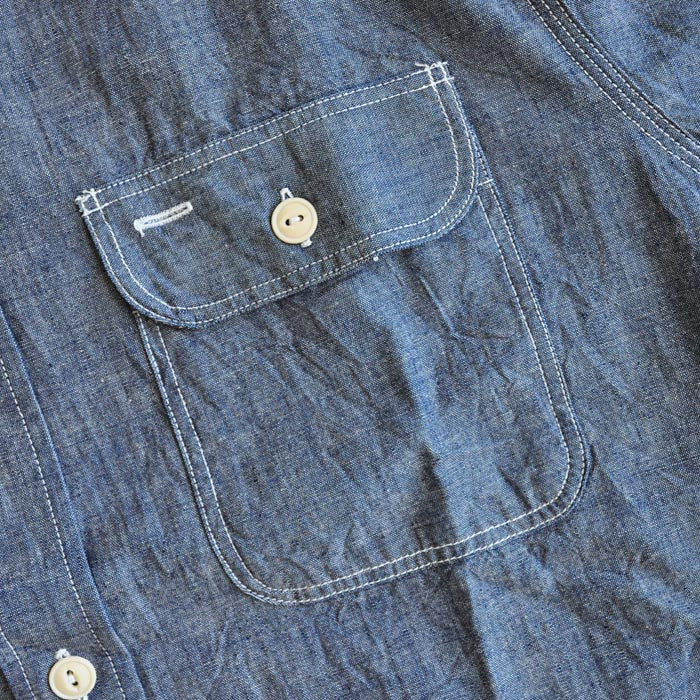 SUGAR CANE シャンブレーシャツ BLUE CHAMBRAY WORK SHIRT SC27850