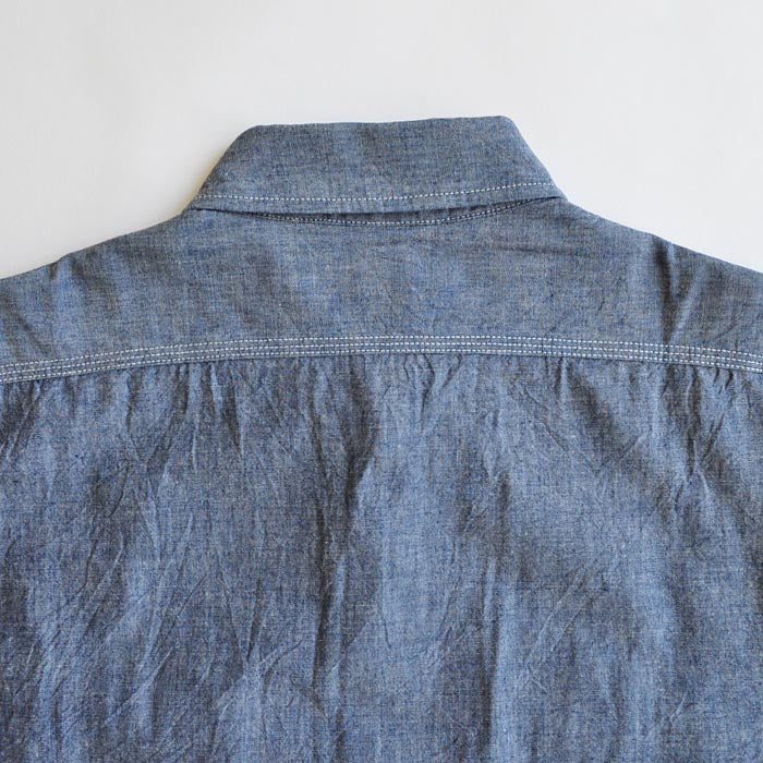 SUGAR CANE シャンブレーシャツ BLUE CHAMBRAY WORK SHIRT SC27850