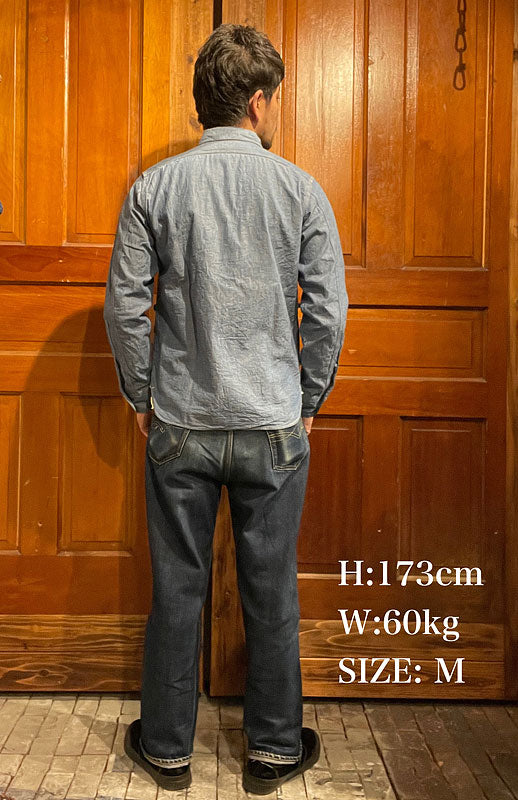 JELADO ジェラード シャツ Smoker Shirt Indigo Chambray インディゴシャンブレーシャツ スモーカーシャツ JP94112