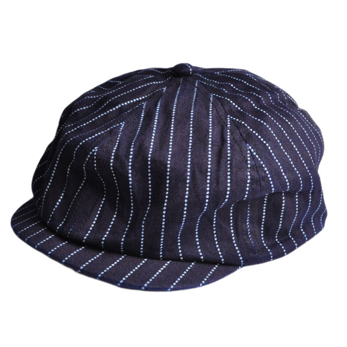 SUGAR CANE シュガーケーン キャスケット SC02070 9oz. WABASH STRIPE APPLEJACK CAP アップルジャックキャップ 帽子