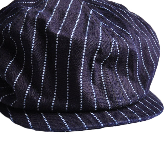SUGAR CANE シュガーケーン キャスケット SC02070 9oz. WABASH STRIPE APPLEJACK CAP アップルジャックキャップ 帽子