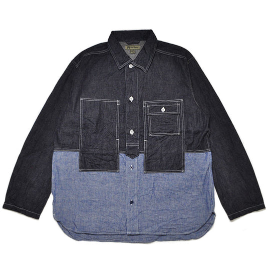 NIGEL CABOURN ナイジェルケーボン UTILITY SHIRT TYPE2 10oz DENIM ユーティリティーシャツ タイプ2 10オンスデニム 80490010015