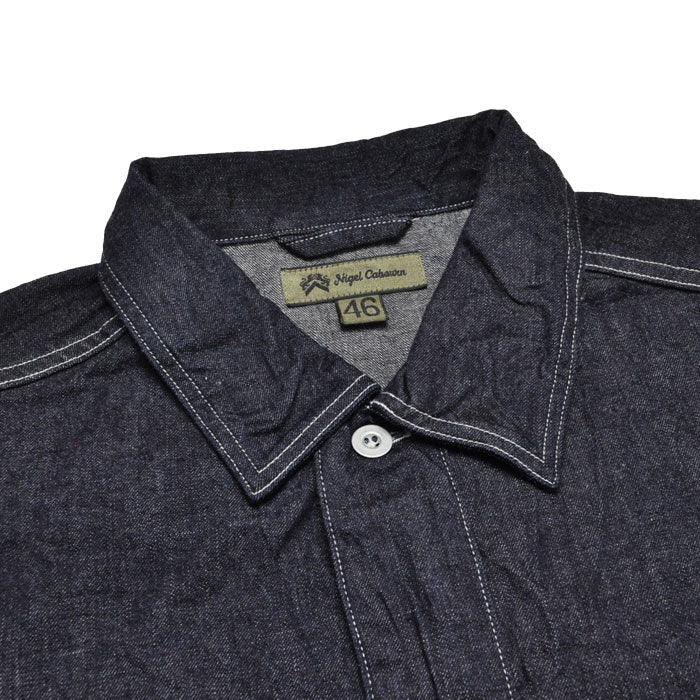 NIGEL CABOURN ナイジェルケーボン UTILITY SHIRT TYPE2 10oz DENIM ユーティリティーシャツ タイプ2 10オンスデニム 80490010015