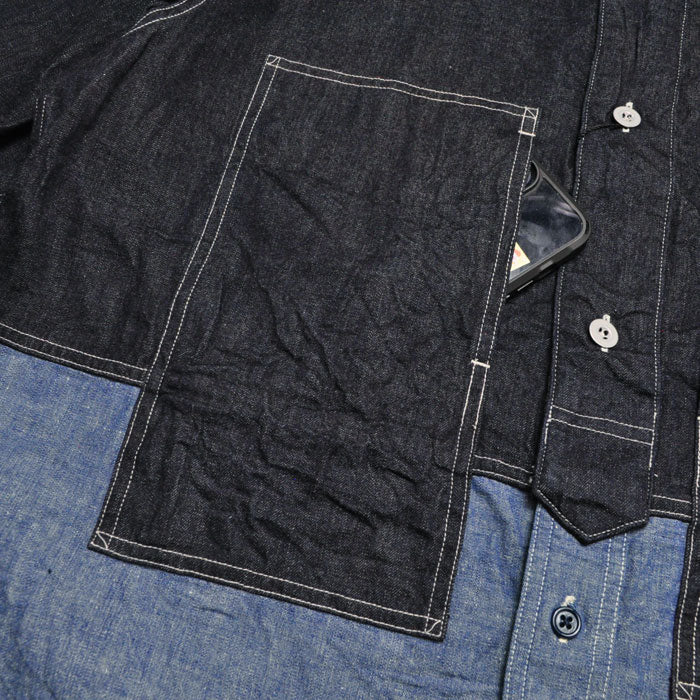 NIGEL CABOURN ナイジェルケーボン UTILITY SHIRT TYPE2 10oz DENIM ユーティリティーシャツ タイプ2 10オンスデニム 80490010015