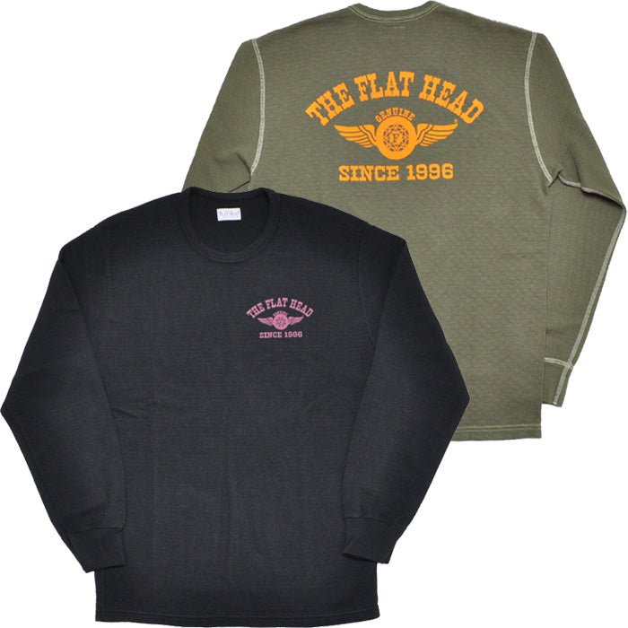 THE FLAT HEAD フラットヘッド Tシャツ サーマル フライングホイール THERMAL - FLYING WHEEL FN-THL-203